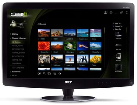 Acer DX241H – монитор с подключением к Интернет